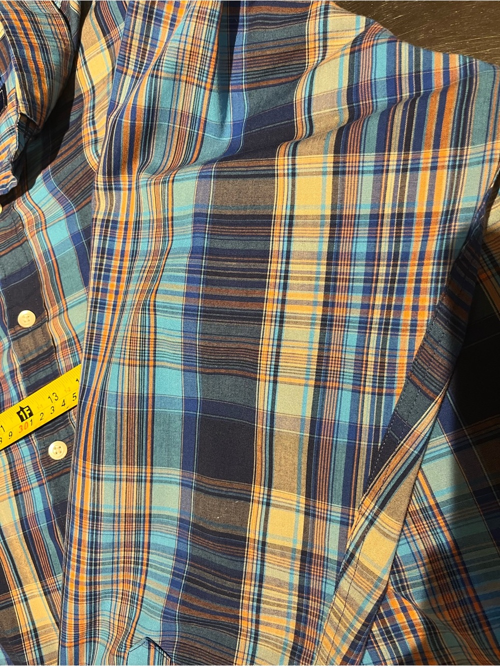 Men's XL Plaid BDC LS Shirt in Blue/Turqoise
